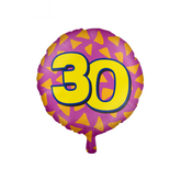 Helium ballon 30 jaar party 45cm